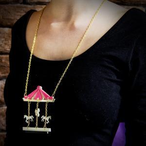 Carousel Necklace,circus Necklace,merry Go Round..