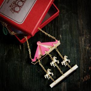 Carousel Necklace,circus Necklace,merry Go Round..