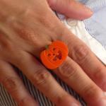 Halloween Jewelry, Pumpkin Ring,lasercut Acrylic