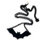 Halloween Jewelry,bat Necklace,lasercut Acrylic