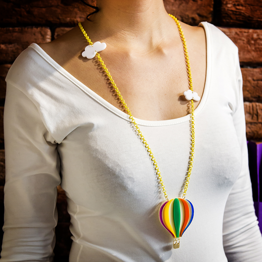 Air Baloon Necklace,plexiglass Necklace,lasercut Acrylic