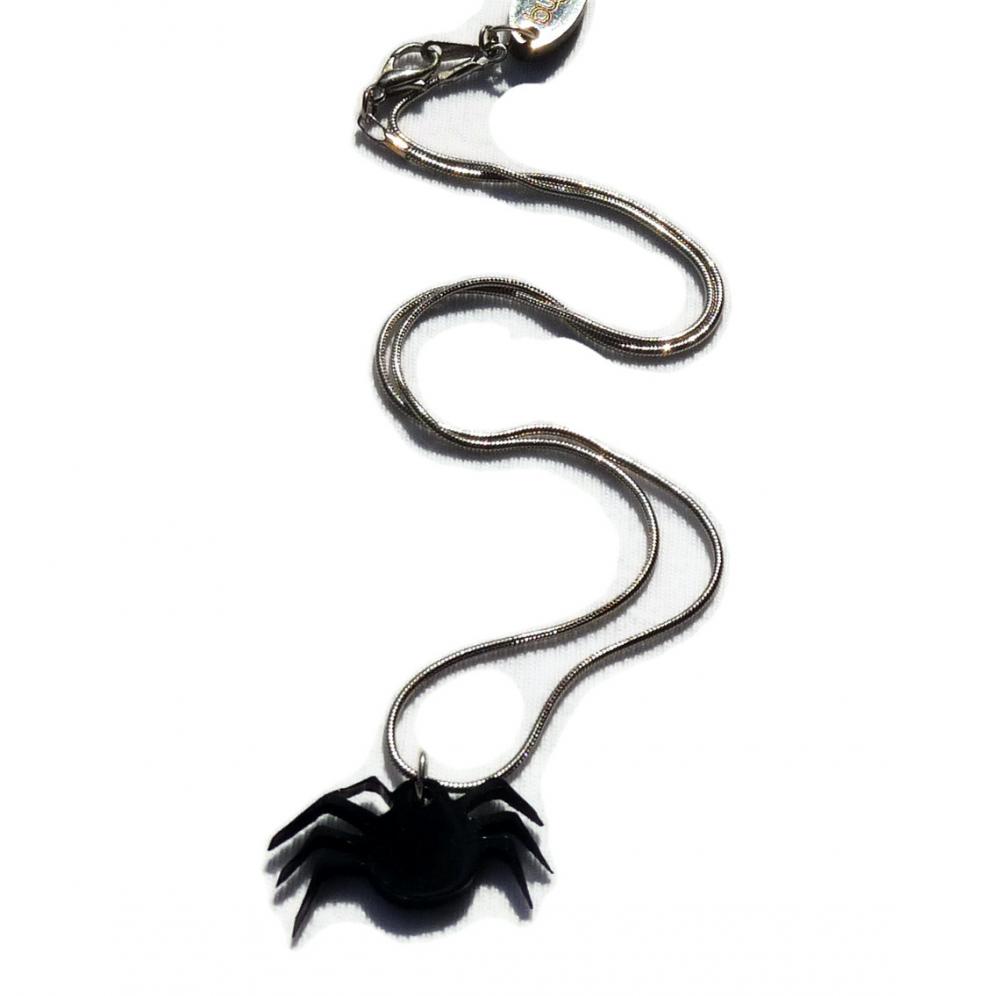 Halloween Jewelry, Mini Spider Necklace ,lasercut Acrylic
