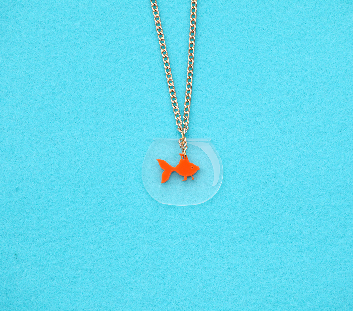 Goldfish Bowl Kawaii Necklace on Luulla