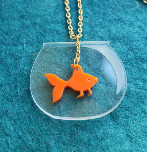 Goldfish Bowl Kawaii Necklace